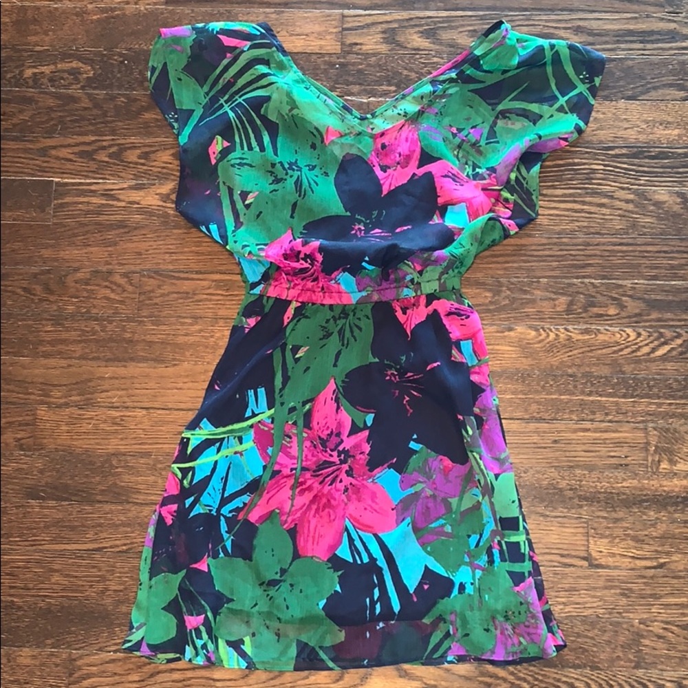 Express coral dress